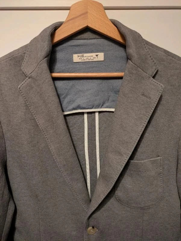 Casaco de blazer H.E by mango tamanho L cinza – photo 4